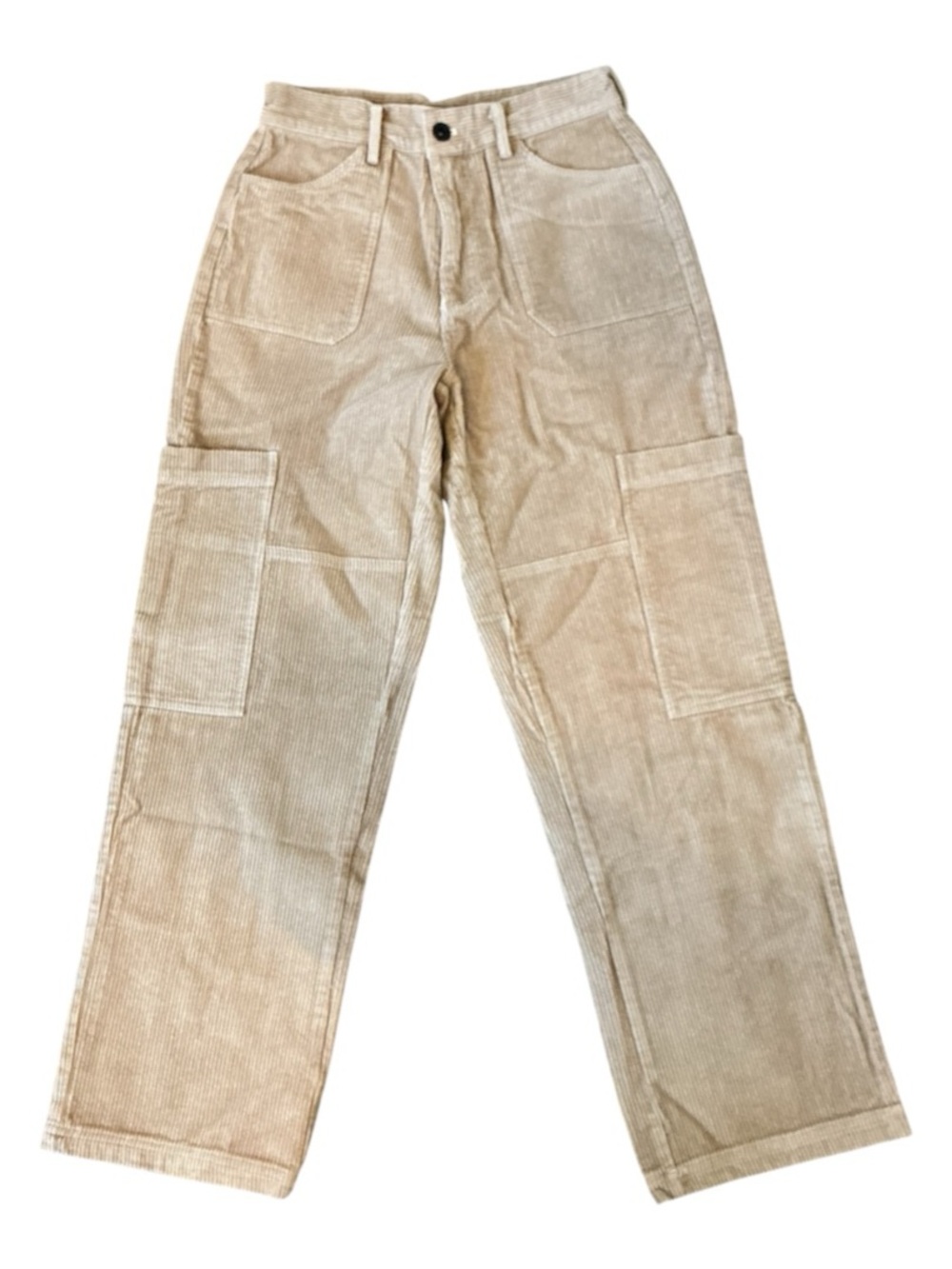 NEW Miss Love Womens High Rise Cargo Carpenter Corduroy Pants Size Small Y2K